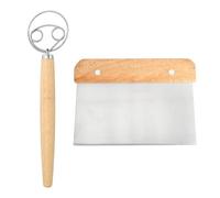 2 Pcs Dough Whisk and Dough Cutter, Danish Dough Whisk, Bread Making Tools, Essential Kitchen Baking Tools for Homemade Bread, Pastry, and More