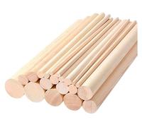 2 PCS Dowel Rods Wood Sticks, 1-2.5Cm Dia Unfinished Round Wooden Hardwood Sticks for DIY Crafts, 30Cm Long(1.5cm)
