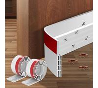 2 Pcs Draft Stopper, Under Door Sweep for Exterior & Interior, Weather Stripping Door Seal, Garage Window Blocker Noise Insulation, Draft Guard 2" W x 39" L White