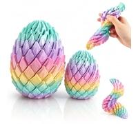 2 PCS Dragon Eggs, 3D Printed Dragon Eggs, Fantasy Ornament for Stress Relief and Focus Enhancement, Desk Decor with Twistable Design, Suitable for Office and Travel Use