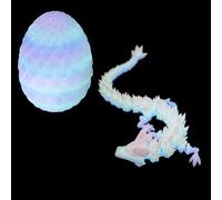 2 Pcs Dragon Eggs with Dragon Inside, 3D Printed Dragon Articulated Toys Removable Mystery Fidget Toy Home Office Decor Executive Desk Easter Toys Glow In The Dark Eggs Dragons