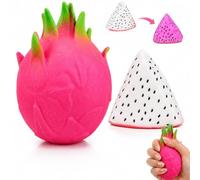 2 PCS Dragon Fruit Squishy, 1 PCS Dragonfruit squishy and 1 PCS Colour Changing Squishy, Unique and Fun, Ideal for Home, Office Desk Decor and Decoration Enthusiasts, Dragon Fruit - inspired Colors