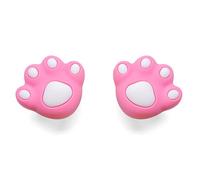 2 PCS Drawer Knobs for Kids Single Hole Cute Cartoon Bear Paw Handle Cabinet Door Knobs Children's Wardrobe Handle Cupboard Knobs with Screws for Bedroom Furniture Closet (Pink)