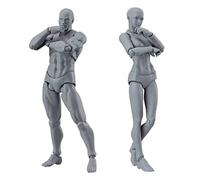 2 Pcs Drawing Figures Model 5.91 Inch Male Female Action Figure Poseable Drawing Mannequin Body Painting Model for Artists Action Figures