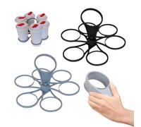2 Pcs Drinks Carrier, Drinks Holder Holiday, Foldable Cup Holder for 6 Cups, Portable Beverage Tray for Festivals and Sports Events, Durable Design with Handle