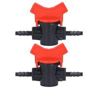 2 Pcs Drip Irrigation Shut Off Valve Barbed Shut-Off Valve Universal for Vegetable Garden, Plantation and Back Garden Drip Irrigation Pipe Connection(2#)(4MM)