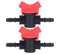 2 Pcs Drip Irrigation Shut Off Valve Barbed Shut-Off Valve Universal for Vegetable Garden, Plantation and Back Garden Drip Irrigation Pipe Connection(2#)(8MM)