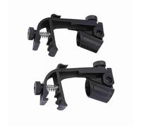 2 Pcs Drum Microphone Clip Adjustable Drum Rim Mic Clips Snare Rim Shockproof Clamp Holder Black