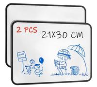 2 Pcs Dry Erase Whiteboards, A4 Size Small Double Sided White Boards, No Magnetic, Suitable for School Home Office Classroom Kids Children Students Drawing Writing - 30x21 cm