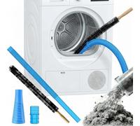 2 Pcs Dryer Vent Cleaner Kit Set, Tumble Dryer Cleaning Hose with Hose Brush Lint Remover, Universal Dust Cleaner Attachment for All Vacuums, Efficient Tumble Dryer Cleaner for Home Appliance Deep Cle