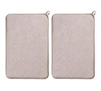 2 Pcs Drying Mat for Kitchen Counter, 40*30 CM Dish Drying Mat Set, Quick Drying Surface Dish Drying Mats for Kitchen for Wet Dishes, Flexible Counter Protection Kitchen Drying Mat (Beige)