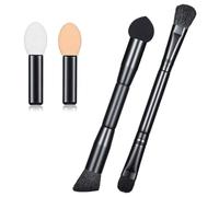 2 PCS Dual-Ended Hairline Powder Brush Hairline Brushes Double Sided Makeup Brush Sponge Tip Root Touch up Brushes for Concealer Contouring