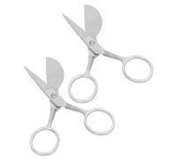 2 PCS Duckbill Shears, Portable Tufting Carpet Shears Stainless Steel Carpet Cutter for Art, Crafting, Fabric, Thread, Needlework and Embroidery (Silver)