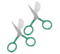 2 PCS Duckbill Shears, Portable Tufting Carpet Shears Stainless Steel Carpet Cutter for Art, Crafting, Fabric, Thread, Needlework and Embroidery (Green)