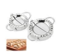2 Pcs Dumpling Maker Set, Large 95 mm Gyoza Maker Small 75 mm Gyoza Press, Meat Pie Cutter for Homemade Dumplings, Empanada and Pasty Maker, Ideal for Family Cooking and Quick Meals