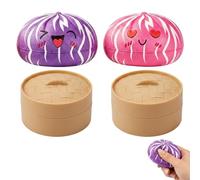 2 PCS Dumpling Squishy Tools, Mystery Dumplings Squishy Bundle with Glitter Dumpling , Sensory Fidget Items for Office, Travel Use, Soft Slow Rebound Material for Calming Moments