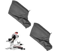 2 Pcs Dust Bag for Model Miter Saw with Zipper & Wire Stand for Easy Disposal of Dust Inside, Belt Sander Parts Anti-dust Cover Bag (Black)