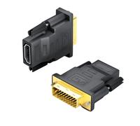 2 PCS DVI to 1 Adapter,Bidirectional 1 to DVI-D Adapter with Gold-Plated Connectors,dvi to 1 Compatible with Computer Monitor, HDTV, TV Box, DVD and Other