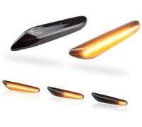 2 Pcs Dynamic Side Marker Turn Signal Indicator Flashing Lamp, for Bmw E82 E88 E90 E91 E92 E93, for E60 E61 E84 Fender Side Marker Light(Black)