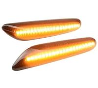 2 Pcs Dynamic Side Marker Turn Signal Indicator Flashing Lamp, for Bmw E82 E88 E90 E91 E92 E93, for E60 E61 E84 Fender Side Marker Light(Black Updated version)