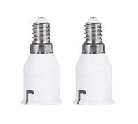 2 PCS E14 to B22 Adapter, E14 to B22 Socket Converter Lamp Holder SES to BC Adapter Converter, ES Edison Small Screw to Bayonet Bulb Socket, LED Light Bulb for Halogen, Edison, and LED Bulbs, 220-240V