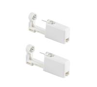 2 Pcs Ear Nose Piercing Gun,Portable Disposable Nose Ear Piercing Guns Kit,Sterile Safety Tool Painless With Ears Studs for Women Men Self Burrow Smooth Precise Easy Use Hypoallergenic Simple(White)