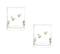 2 Pcs Easter Icon Juice Glasses,Creative Festival Glass Cup for Party and Everyday Use, Easter Rabbit Egg Pattern Coffee Mugs for Milk,Tea, Coffee (A)