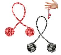 2 Pcs Edc Anxiety Relief For Adults & Kids,Stress Relief Hand Exercise Toys, Black & Red Sprocket Chain Fidget Toys