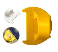 2 PCS Edge Stitch Lock & Sewing Gauge, 3/4mm DIY Stitching Tool, Quilting with Thumb Guide, Sewing Gauge Measuring Tools for Quilting, Hemming & Crafts (Yellow 3mm)