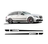 2 Pcs Edition 1 Side Stripes Skirt Sticker, for Benz C Class W205 C63 AMG C43 C180 C220 C250 C205 A205 S205 Accessories