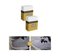 2 Pcs Effective Shoes Cleaning Eraser,Magic Cleaning Sponge Stain Eraser,Removes Dirt from Shoe Surface Leather Fabric,No Water Needed,Easy Carry and Store.