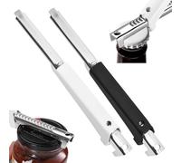 2 Pcs Effortless Jar Openers for Arthritis Hands, Adjustable Manual Can Bottle Lid Ring Pull Opener for Weak Hands Seniors Restaurants Picnics Kitchen Tools & Gadgets (White Black)