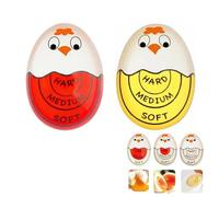 2 Pcs Egg Boiler Timer, Color Changing Boil Egg Timers, Egg Timer Resin, Reusable Eggs Boiling, Colour Changings Kitchen Timer, for Colour-Changings Water, Displaying Hard/Medium/Soft Egg Timers
