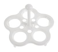 2 Pcs Egg Holder 5 Grid round Steaming Rack for Eggs | Reusable , 3.5cm Slots, Stable Support, Meal Prep Use, White Finish, Batch Cooking