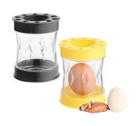 2 Pcs Egg Peeler for Hard Boiled Eggs, Boiled Egg Peeler, Quickly Remove The Shell,Easy to Clean,Convenient Kitchen Tool for Breakfast and Party Food Preparation (Yellow, Black)