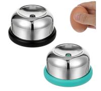2 Pcs Egg Piercer Stainless Steel Egg Poker Eggs Hole Puncher with Anti-Slip Base Great Eggshell Peeler Tool Pratical Kitchen Gadget to Get Hard Boiled Eggs
