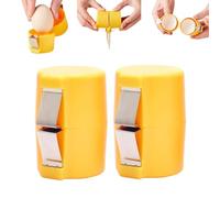 2 PCS Egg Shell Opener, 2026 Upgrade Stainless Steel Egg Cracker Tool, Portable Kitchen Gadget Raw & Hard-Boiled Eggs (Yellow)