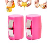 2 PCS Egg Shell Opener, 2026 Upgrade Stainless Steel Egg Cracker Tool, Portable Kitchen Gadget Raw & Hard-Boiled Eggs (Pink)