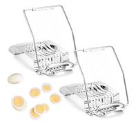 2 Pcs Egg Slicer Grape Cutter Metal Multifunctional Egg Slicer for Boiled Eggs Strawberry Banana Ham