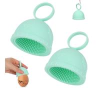 2 Pcs Egg Washer Brush, Silicone Egg-Shaped Vegetable & Fruit Cleaner Reusable Multipurpose Fresh Egg Washing Cleaning Scrubber with Hanging Loop for Eggshells Poultry Farmers & Home Chefs