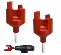 2 Pcs Electric Fence Drill Chuck Plastic Electric Fence Fencing Posts Chuck Keys Professional Cordless Drill Driver Quick and Easy Install Fencing Ring Insulators for Insulators Screw