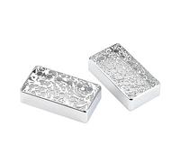 2 Pcs Electric Guitar Pickup Cover Brass Humbucker Replacement Cover Flower Pattern Guitar Pickup Covers Lightweight Design Easy Installation