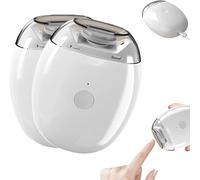 2 Pcs Electric Nail Clippers, Electric Nail Trimmer with Led Light, Finger Nail Grinder with Led Light, 3 Speed Automatic Fingernail Grinders, Rechargeable Fingernail Grinders for Adults Children