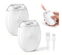 2 PCS Electric Nail Clippers with LED Light & 3 Speeds, 3-in-1 Electric Nail Trimmer, Universal Automatic Fingernail Grinder, Rechargeable Safety for Babies Adults Seniors for Toenail Fingernail