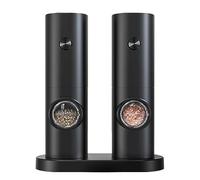 2 Pcs Electric Pepper Grinder Set Salt and Automatic Mill Battery-Powered Adjustable Coarseness