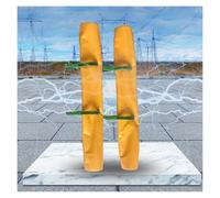 2 Pcs Electric Shock Insulating Blanket with 4 Clips High ge Protection 0.4/10kV Outdoor Power Safety Tools 10000V 80x60cm (31.5"x23.6")