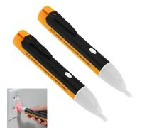 2 Pcs Electric Tester Pen,Non Contact Electric Pen Tester, Teste r Range 90v To 1000v With Flashlight And Buzzer Alarm（No battery）