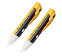 2 Pcs Electric Tester Pen Non Contact Voltage Tester Pen Test Range 90V to 1000V AC Voltage Detector with LED Flashlight and Buzzer Alarm Live Wire Finder Power Detection Sensor for Electrician