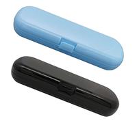 2 Pcs Electric Toothbrush Travel Case, Portable Travel Toothbrush Holder for Oral-B Pro and Other Electric Toothbrush Set by Hovesty, Blue and Black,