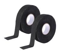 2 PCS Electrical Tape Black,PVC Insulation Tape 2.5mm*25M,Wiring Loom Tape Heat Resistant Tape Insulating Electrical,Adhesive Fabric Tape for Car Motorcycle Vehicles Cable Fixed